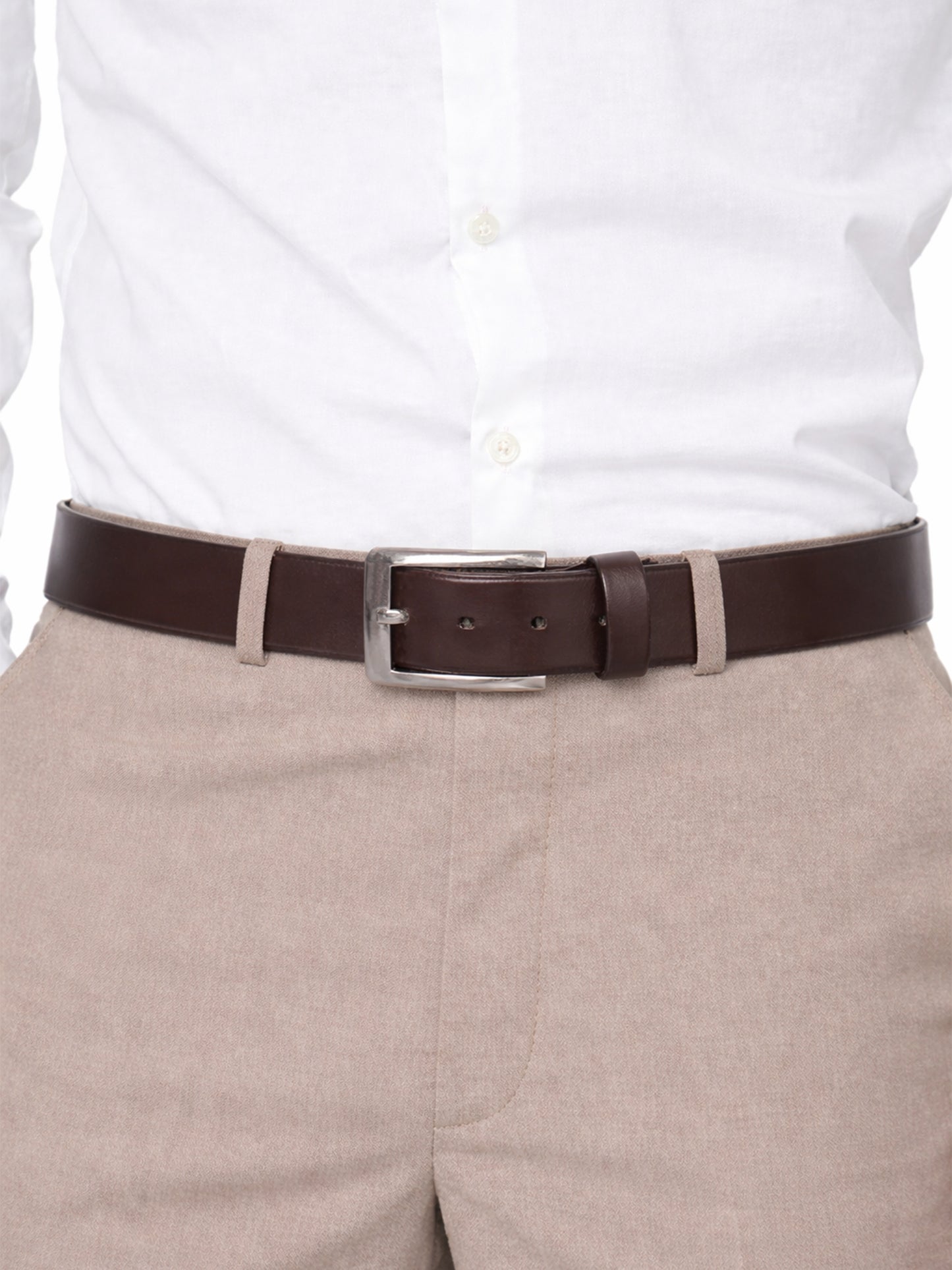 GABICCI LEATHER BELT (BROWN)