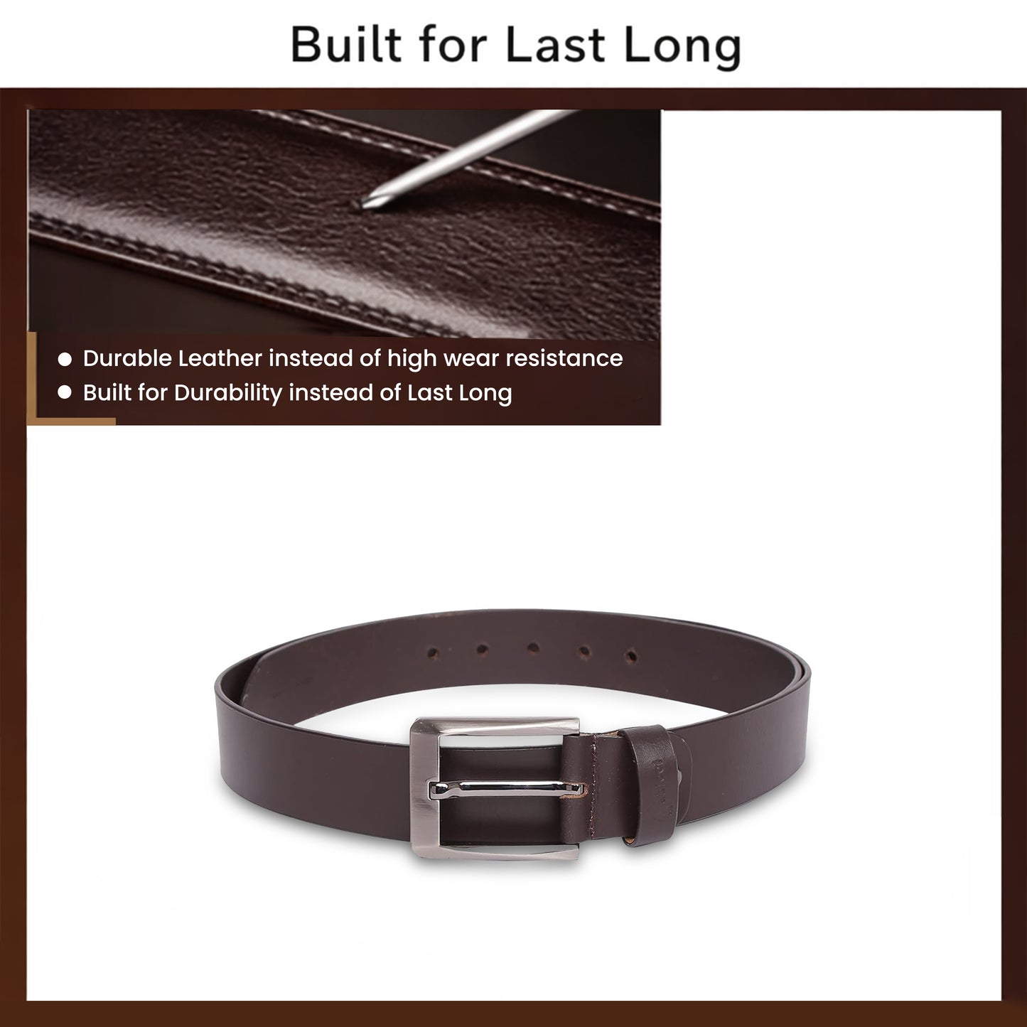 GABICCI LEATHER BELT (BROWN)
