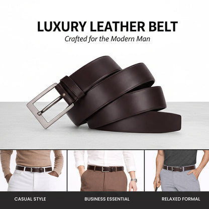 GABICCI LEATHER BELT (BROWN)