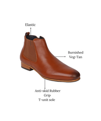 Gabicci - Tan Fleetwood chelsea boot